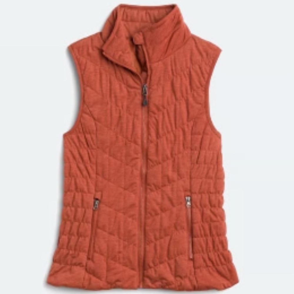 Bagatelle Owla Quilted Vest Women's Small Burnt Orange Quilted Size Medium